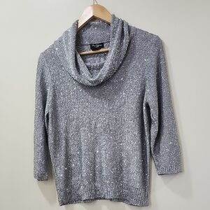 Nue Options Gray Cowl Neck Sweater